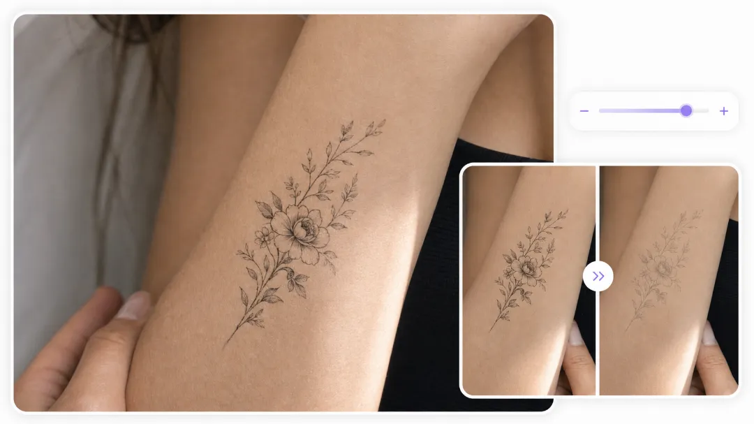 Tat Ink Simulateur de tatouage virtuel gratuit – simulation d'un tatouage d'araignée et de croix