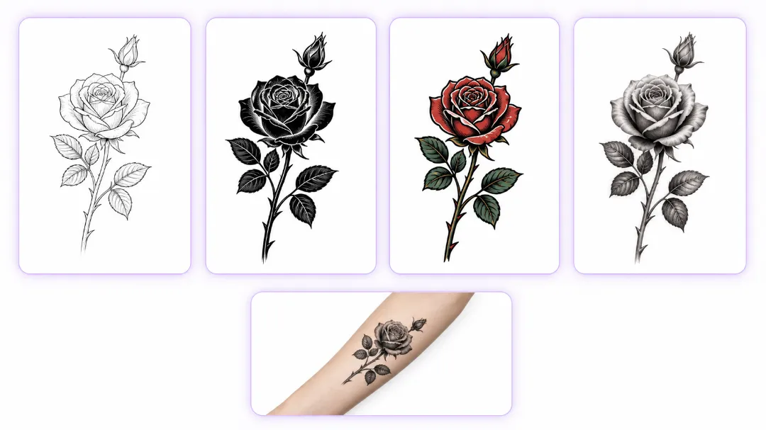 Tat Ink Free AI Image to Tattoo Generator – portrait tattoo keeping subject recognizable