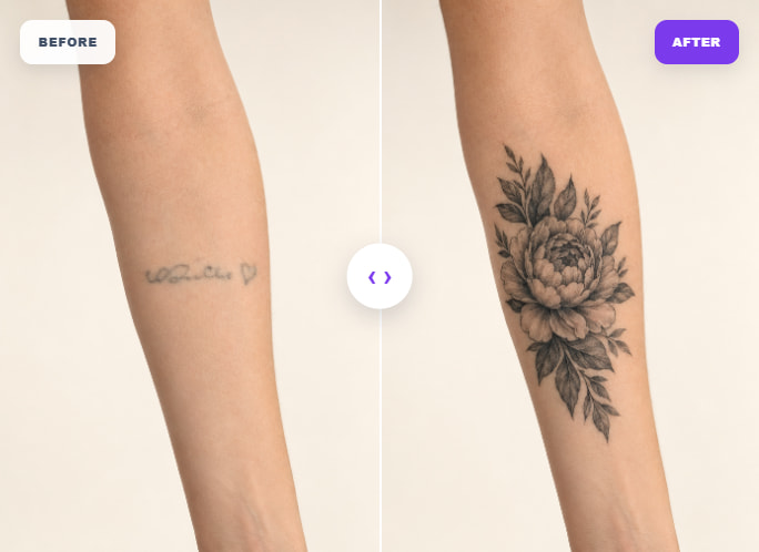 AI tattoo cover up example