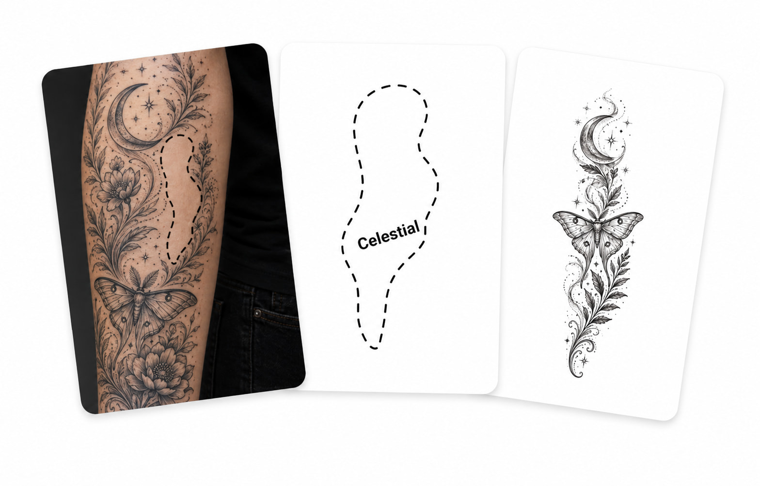 AI tattoo gap filler example