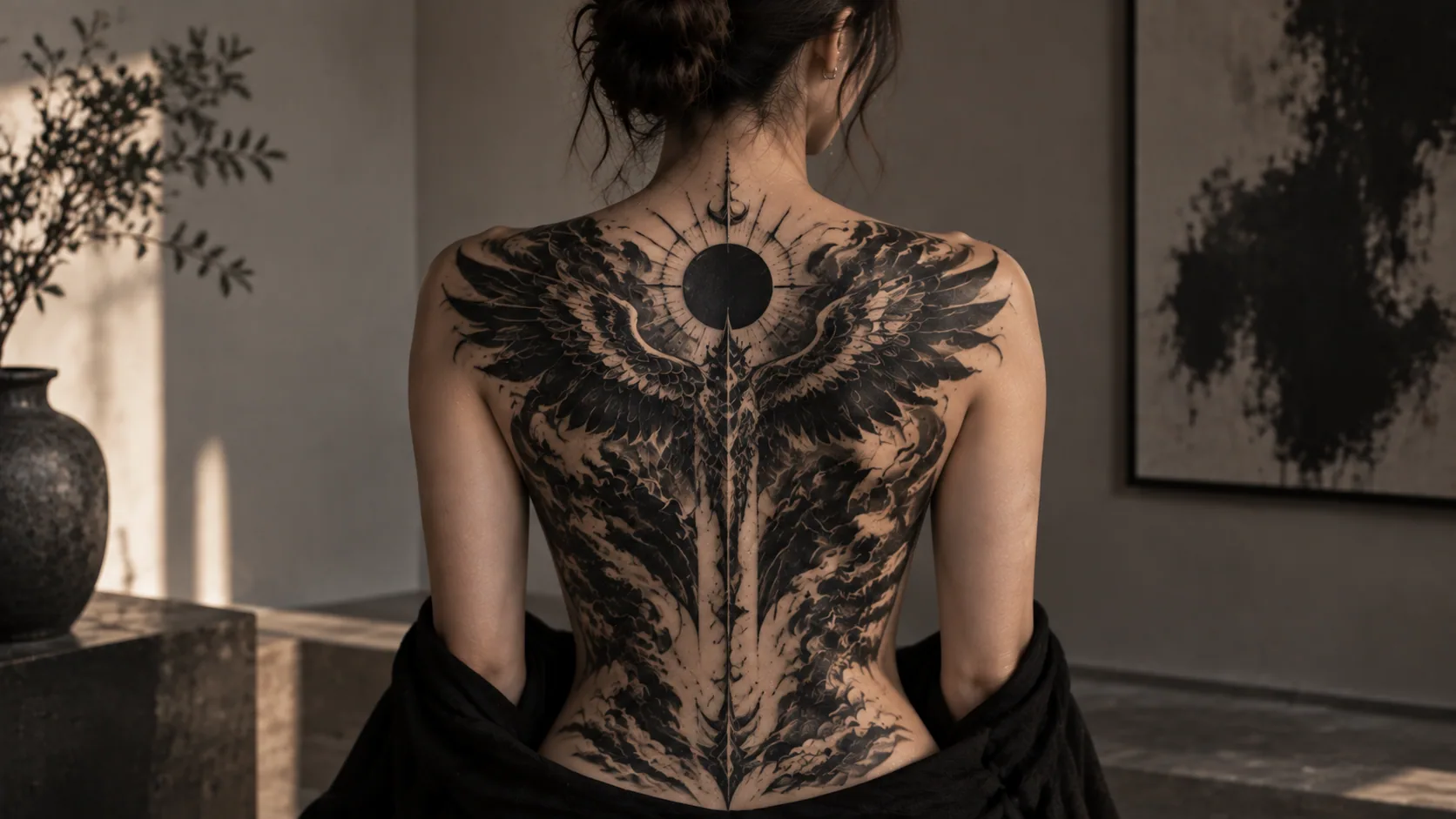 Blackwork Back Tattoo Concepts