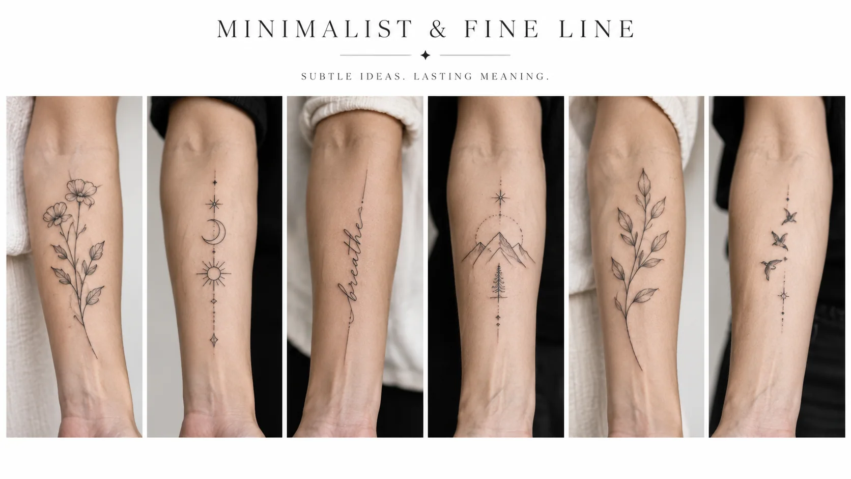 Minimalist and Fine Line Forearm Tattoos