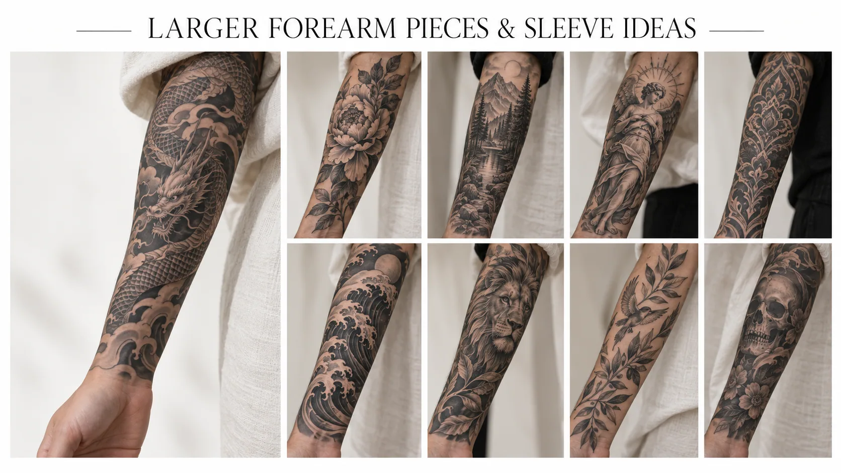 Larger Pieces and Forearm Sleeve Tattoo Ideas